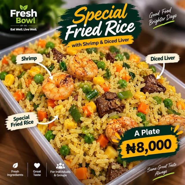 Special Fried Rice with Shrimp and Diced Liver